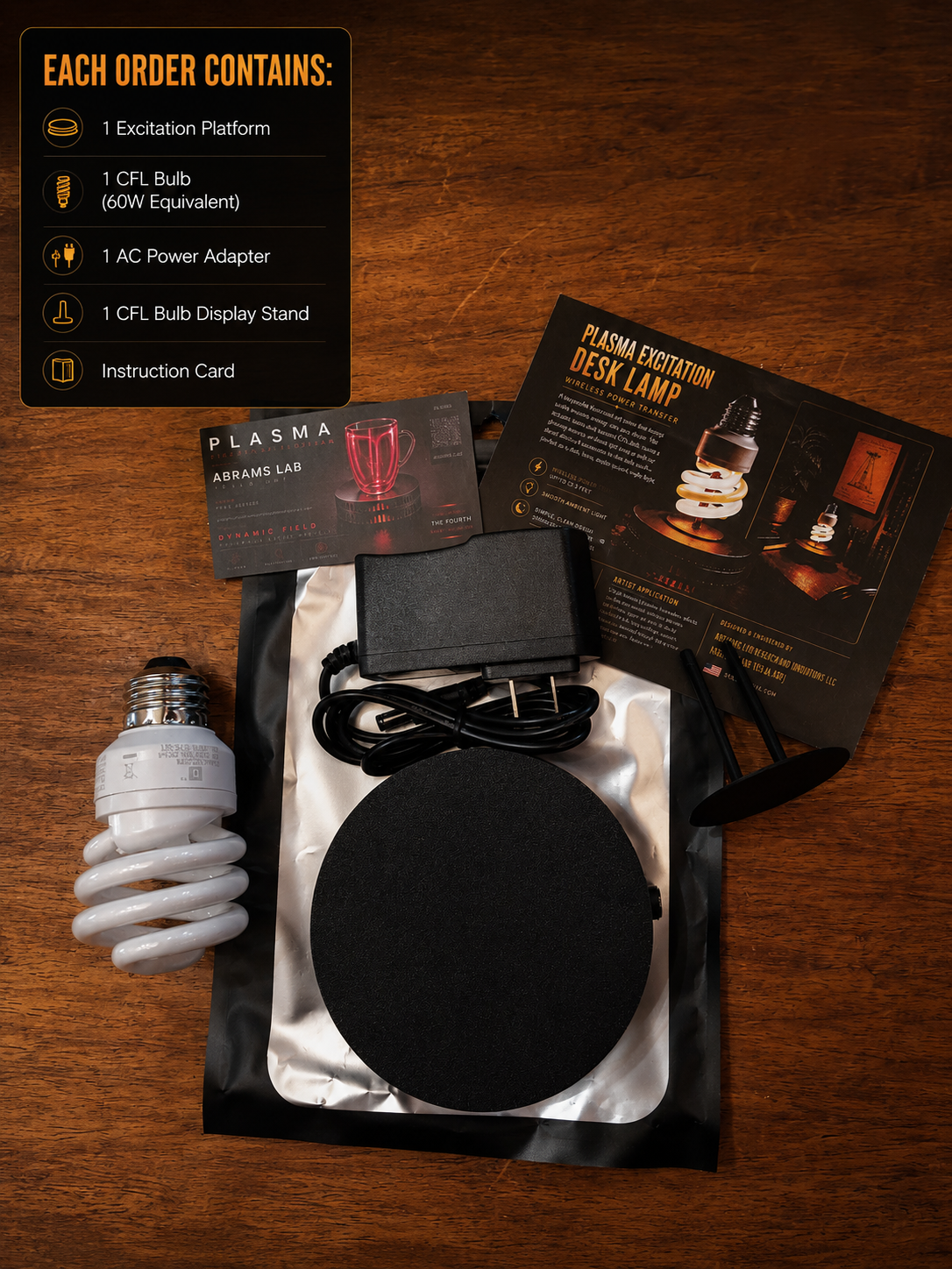 The Plasma Excitation Desk Lamp (plasma coaster)