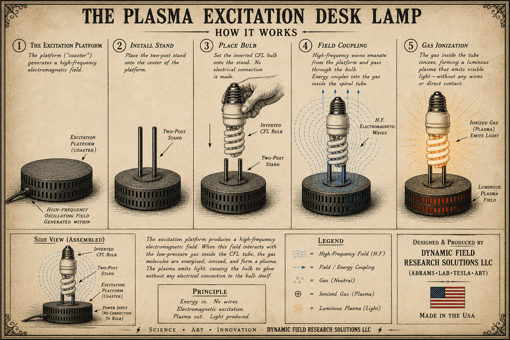 The Plasma Excitation Desk Lamp (plasma coaster) !!FREE US SHIPPING!!